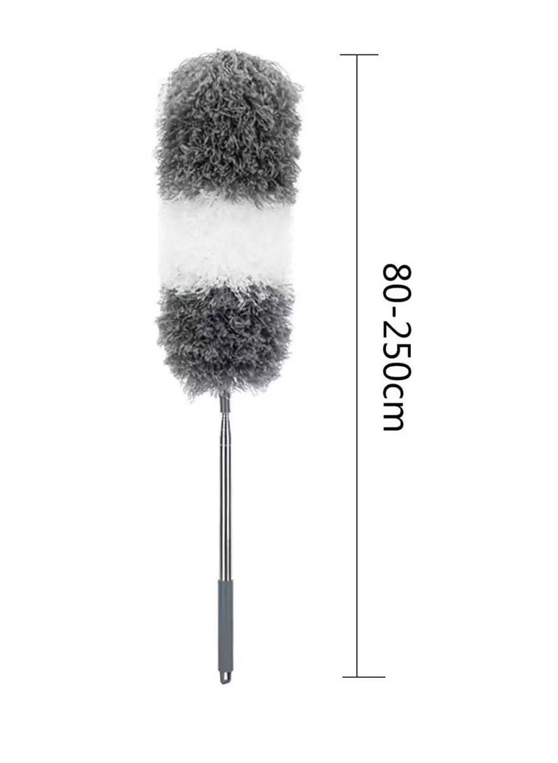 Haidue 11PCS Extendable Microfiber Duster Kit, 80-250cm Telescoping Cleaning Duster with Bendable Head, Washable Dust Brush for Ceiling Fan, Blinds, Furniture, Cobwebs, Car Interior - Reusable Dusting Tools for Home & Office - Image 3